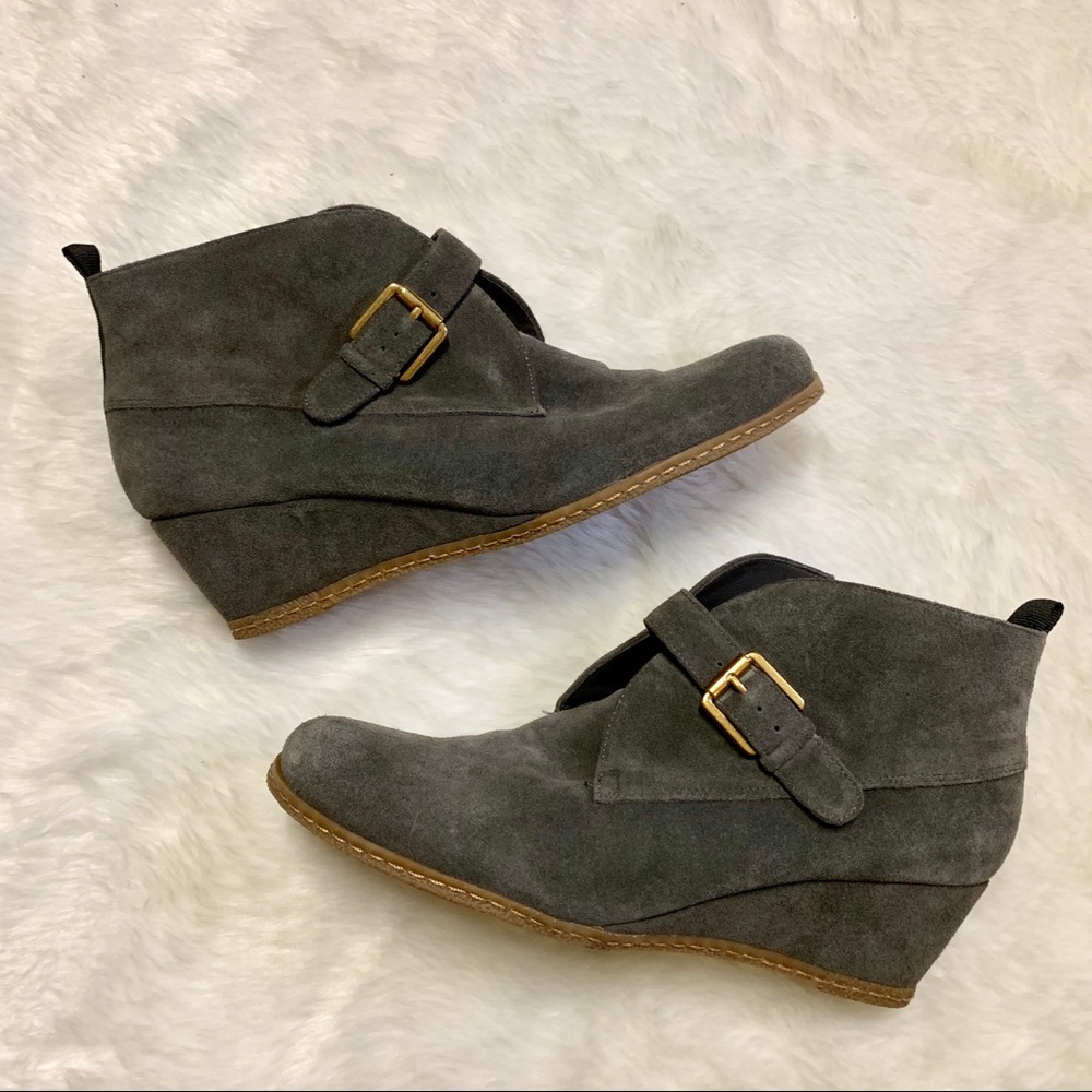 Franco Sarto Gray Wedge Booties